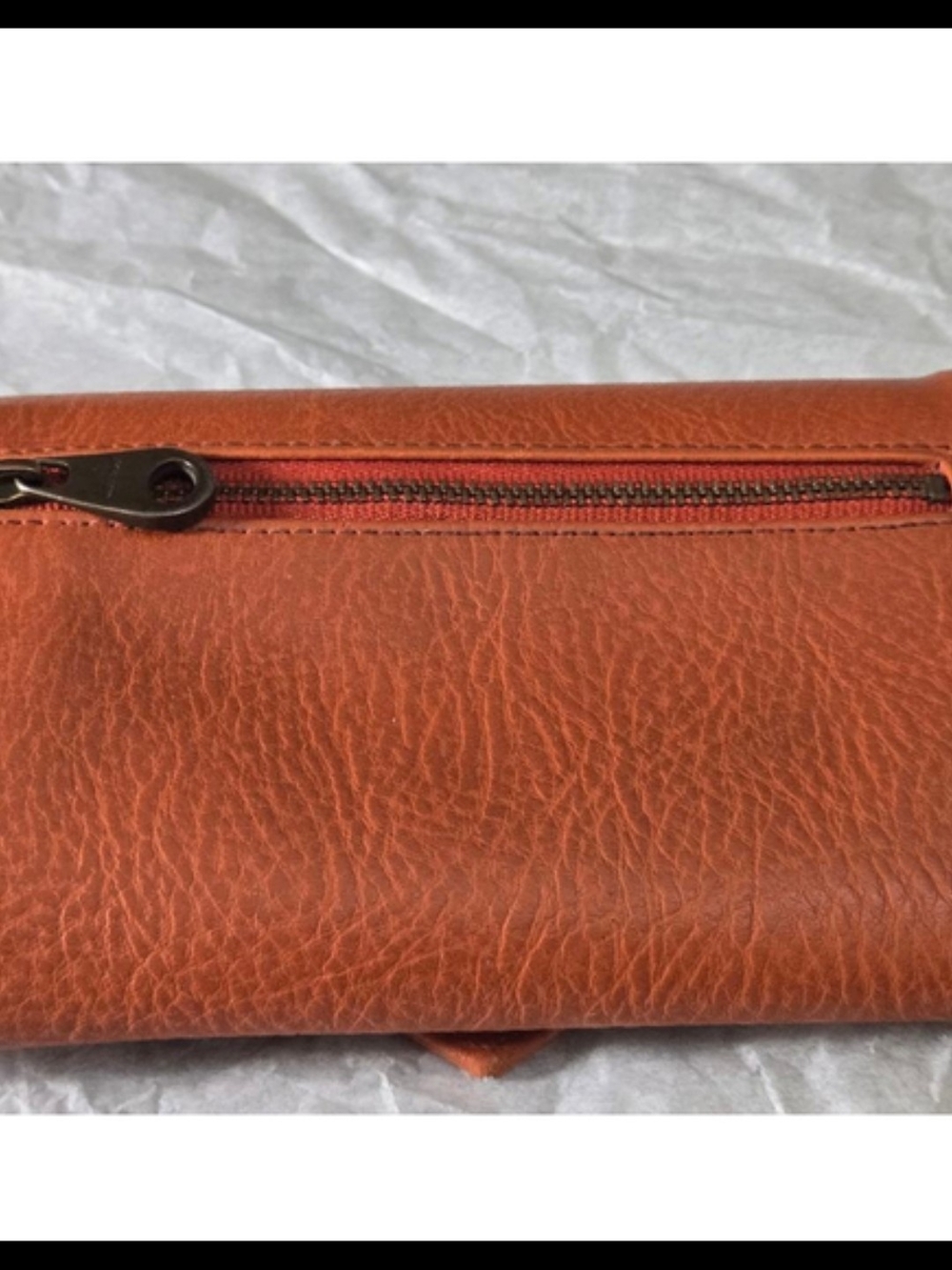 Matt & Nat Women's Tri-fold Envelope Clutch Wallet - Rust Brown/Pumpkin Spice - Picture 2 of 8